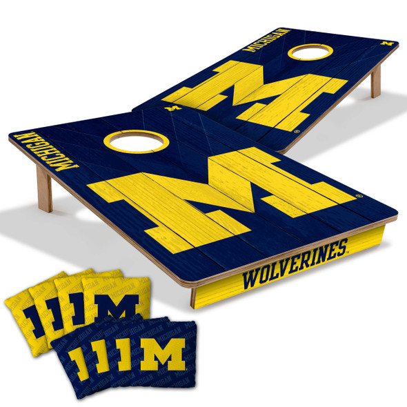Michigan Wolverines 2x3 All Wood Cornhole Game Set| You the Fan |4606124