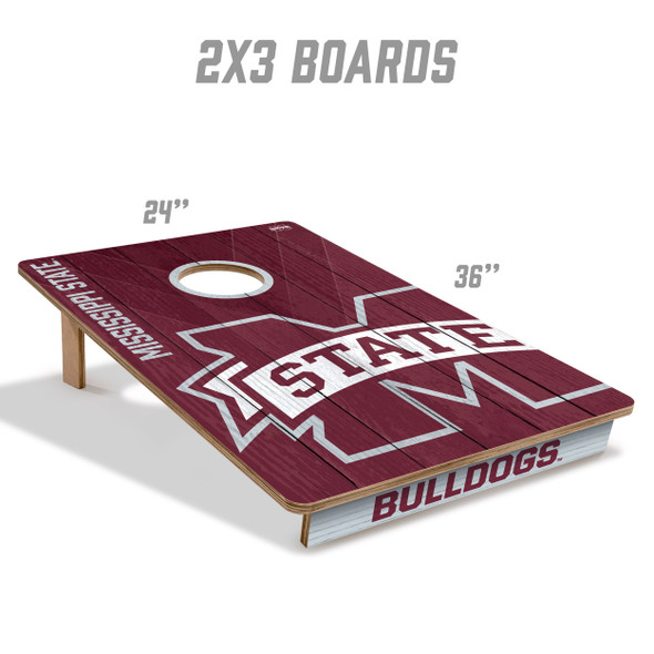 Mississippi State Bulldogs 2x3 All Wood Cornhole Game Set| You the Fan |4616307