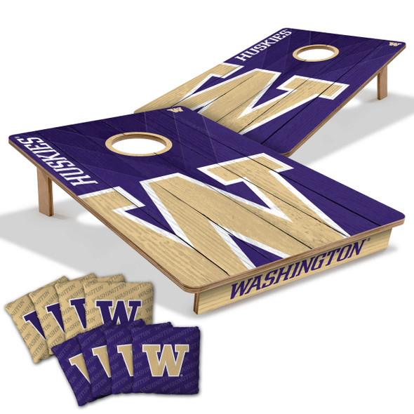 Washington Huskies 2x3 All Wood Cornhole Game Set| You the Fan |4616437