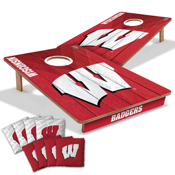 Wisconsin Badgers 2x3 All Wood Cornhole Game Set| You the Fan |4606254