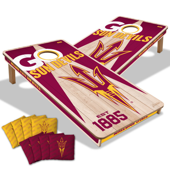 Arizona State Sun Devils 2x4 All Wood Cornhole Game Set| You the Fan |4611586