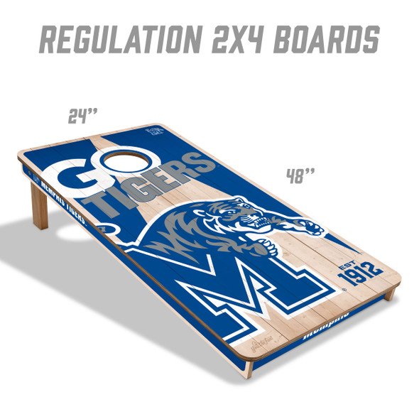 Memphis Tigers 2x4 All Wood Cornhole Game Set| You the Fan |4615737