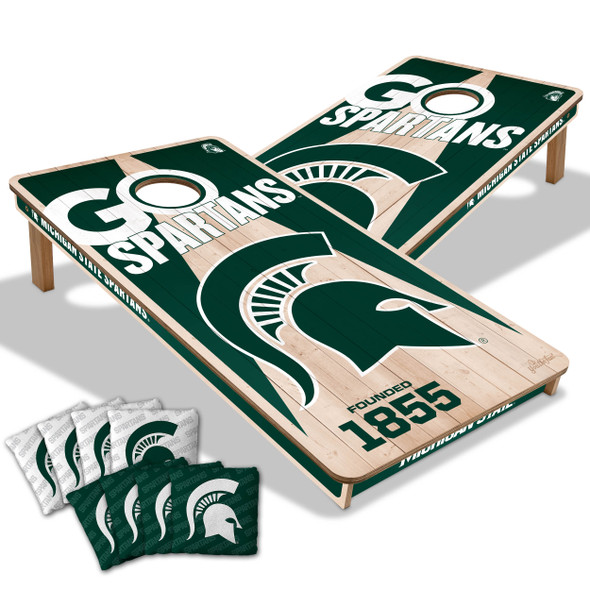 Michigan State Spartans 2x4 All Wood Cornhole Game Set| You the Fan |4606766