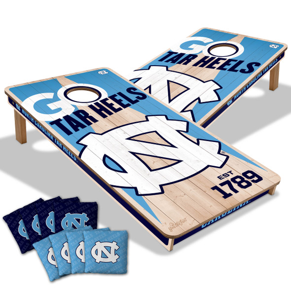 North Carolina Tar Heels 2x4 All Wood Cornhole Game Set| You the Fan |4606803