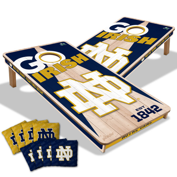 Notre Dame Fighting Irish 2x4 All Wood Cornhole Game Set| You the Fan |4615799