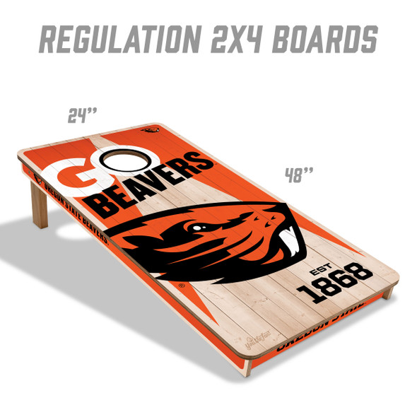 Oregon State Beavers 2x4 All Wood Cornhole Game Set| You the Fan |4615812