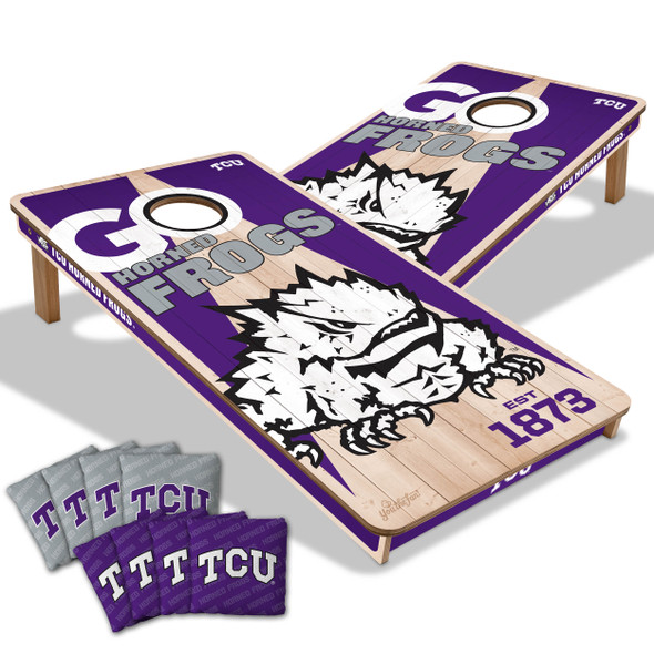 TCU Horned Frogs 2x4 All Wood Cornhole Game Set| You the Fan |4615843