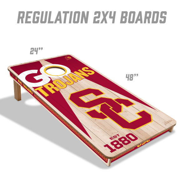 USC Trojans 2x4 All Wood Cornhole Game Set| You the Fan |4615874