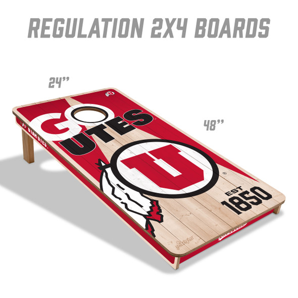 Utah Utes 2x4 All Wood Cornhole Game Set| You the Fan |4611104