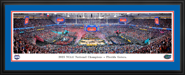 Florida Gators NCAA Men’s Basketball 2025 National Champions - Panoramic Photo Deluxe Matted Frame  | Blakeway | FFBBC25UFLD