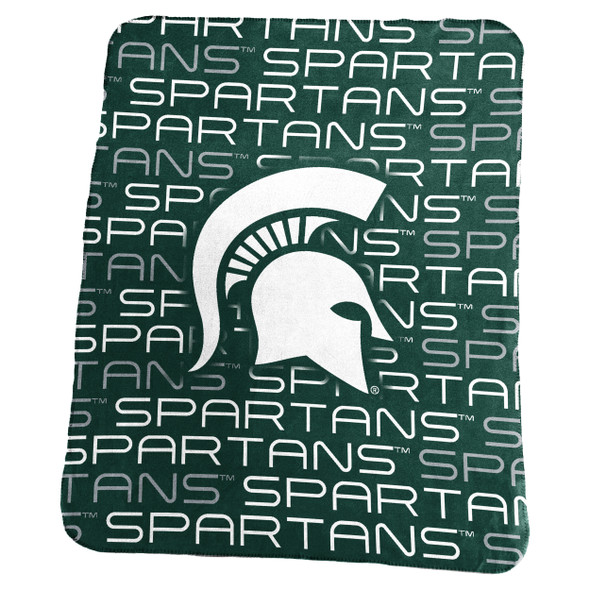 Michigan State Spartans Classic Fleece Throw| Logo Brands | 172-23B