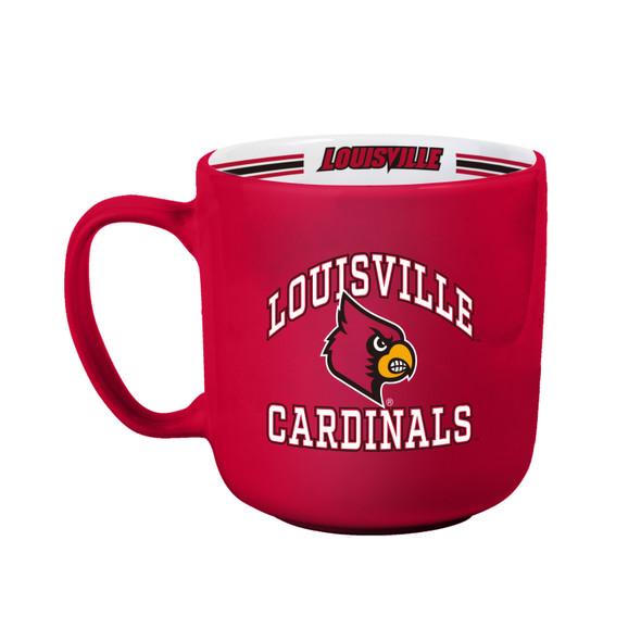 Lousiville Cardinals Stripe Mug - Set of Two|Logo Brands |162-C15SM Lousiville Cardinals Stripe Mug - Set of Two|Logo Brands |162-C15SM