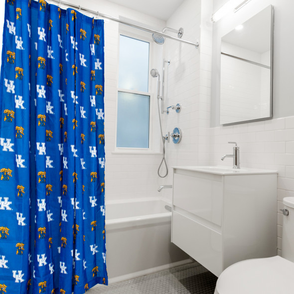 Kentucky Wildcats Printed Shower Curtain Cover | College Covers | KENSC