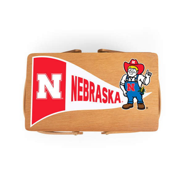 Nebraska Huskers Poppy Personal Picnic Basket | Picnic Time | 124-00-299-404-0 Nebraska Huskers Poppy Personal Picnic Basket | Picnic Time | 124-00-299-404-0