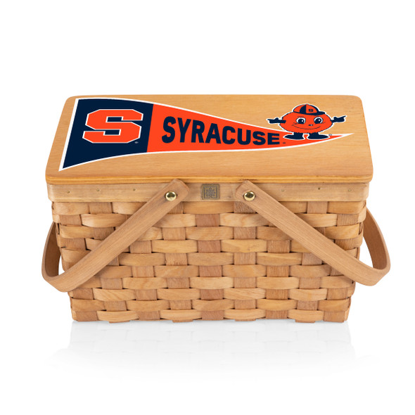Syracuse Orange Poppy Personal Picnic Basket | Picnic Time | 124-00-299-544-0 Syracuse Orange Poppy Personal Picnic Basket | Picnic Time | 124-00-299-544-0