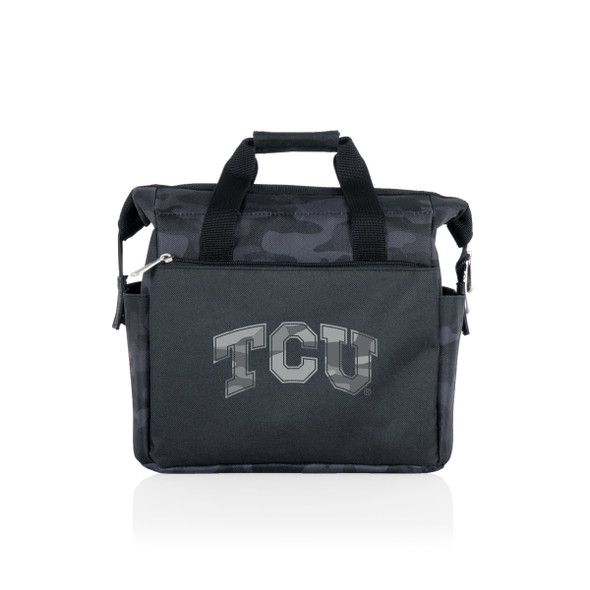 TCU Horned Frogs On The Go Lunch Bag Cooler | Picnic Time | 510-00-182-844-0 TCU Horned Frogs On The Go Lunch Bag Cooler | Picnic Time | 510-00-182-844-0