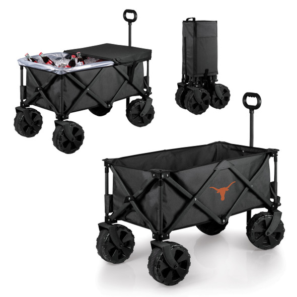 Texas Longhorns Elite  All-Terrain Portable Utility Wagon | Picnic Time | 741-00-679-194-1