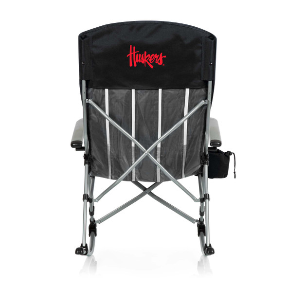 Nebraska Huskers Outdoor Rocking Camp Chair | Picnic Time | 805-01-175-404-0