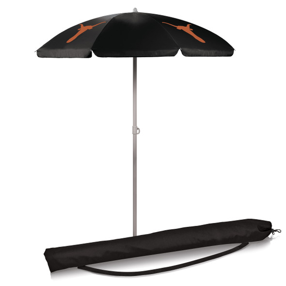 Texas Longhorns 5.5 Ft. Portable Beach Umbrella | Picnic Time | 822-00-179-194-1