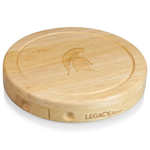 Michigan State Spartans Brie Cheese Cutting Board & Tools Set | Picnic Time | 878-00-505-353-0
