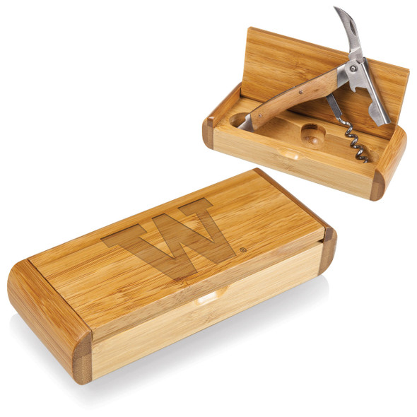 Washington Huskies Bamboo Corkscrew