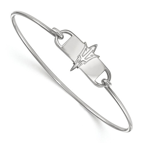Arizona State Sun Devils Sterling Silver Bangle | Logo Art | SS015AZS-7