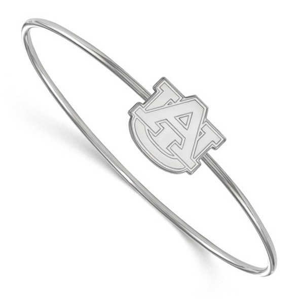 Auburn University Logo Sterling Silver Bangle Bracelet | Logo Art | SS014AU-7