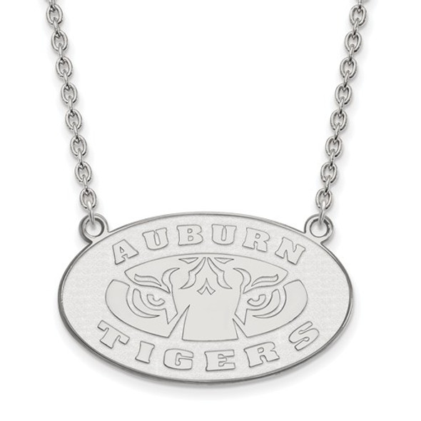 Auburn Tigers Sterling Silver Pendant Necklace | Logo Art | SS055AU-18