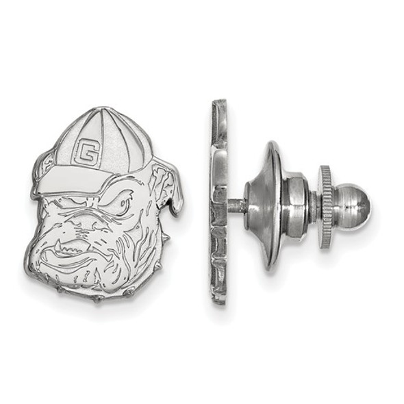 Georgia Bulldogs Mascot Sterling Silver Lapel Pin | Logo Art | SS051UGA