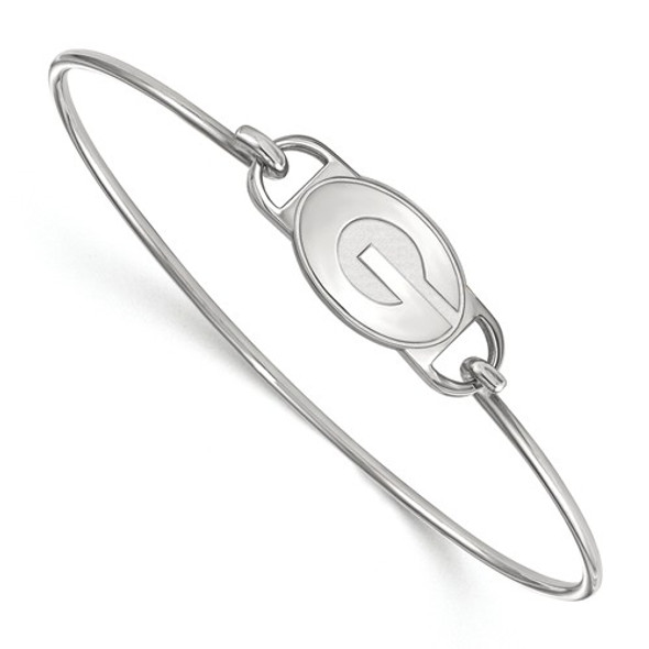 Georgia Bulldogs Sterling Silver Bangle Bracelet | Logo Art | SS022UGA-7