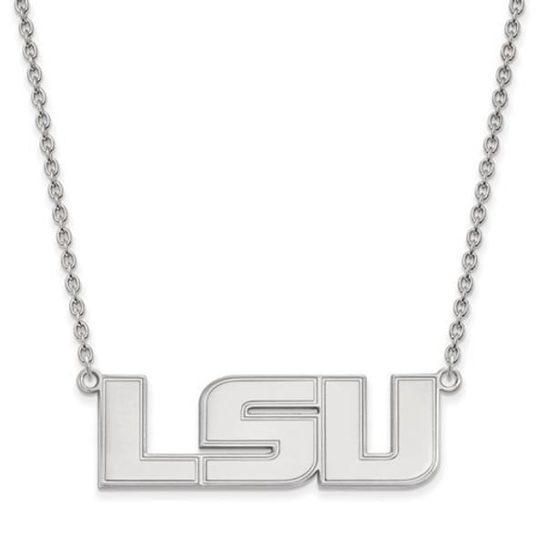 LSU Tigers Logo Sterling Silver Necklace | Logo Art | SS010LSU-18