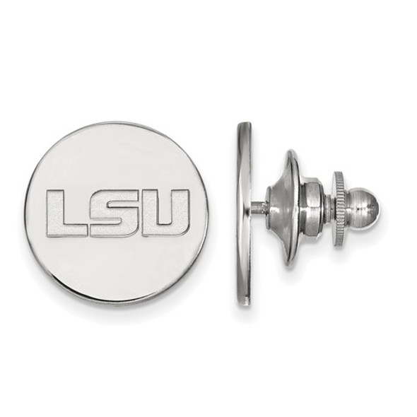 LSU Tigers Circle Sterling Silver Lapel Pin | Logo Art | SS091LSU