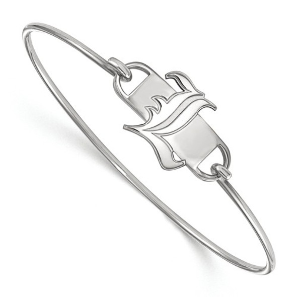 Louisville Cardinals L Sterling Silver Bangle Bracelet | Logo Art | SS017UL-7