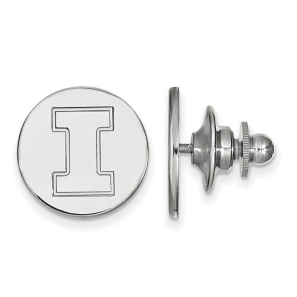 Illinois Fighting Illini Sterling Silver Lapel Pin | Logo Art | SS011UIL