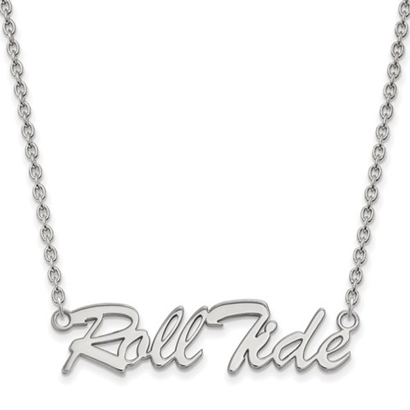 Alabama Crimson Tide Roll Tide Sterling Silver Necklace | Logo Art | SS083UAL-18