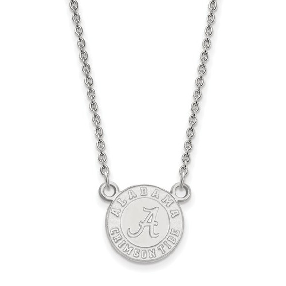 Alabama Crimson Tide Sterling Silver Pendant Necklace | Logo Art | SS054UAL-18