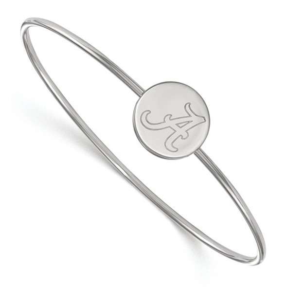 Alabama A Crimson Tide Sterling Silver Bangle Bracelet | Logo Art | SS014UAL-7