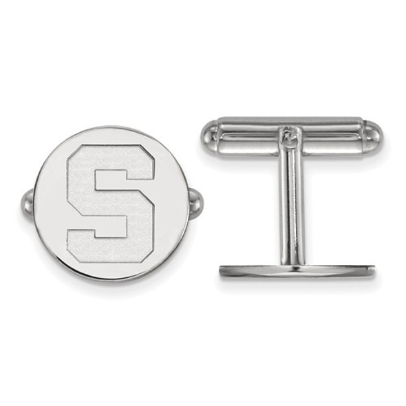 MSU Spartans S Logo Sterling Silver Cufflinks | Logo Art | SS012MIS