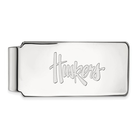Nebraska Huskers Sterling Silver Money Clip | Logo Art | SS012UNE