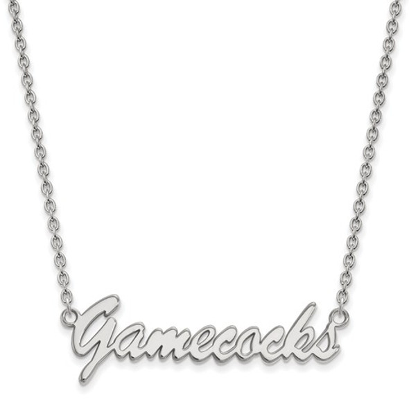 South Carolina Gamecocks Script Sterling Silver Necklace | Logo Art | SS068USO-18