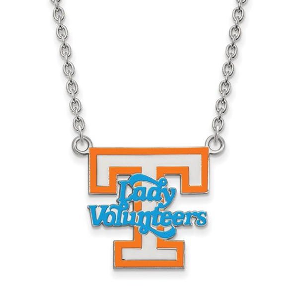 Tennessee Lady Volunteers Sterling and Enamel Necklace | Logo Art | SS081UTN-18