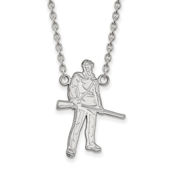 WV Mountaineers Mascot Sterling Silver Pendant Necklace | Logo Art | SS063WVU-18