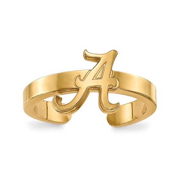 Alabama Crimson Tide Gold Plated Toe Ring | Logo Art | GP029UAL