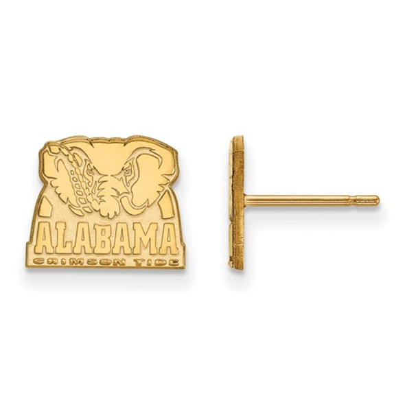 Alabama Crimson Tide Elephant 14K Gold Post Earrings | Logo Art | 4Y066UAL
