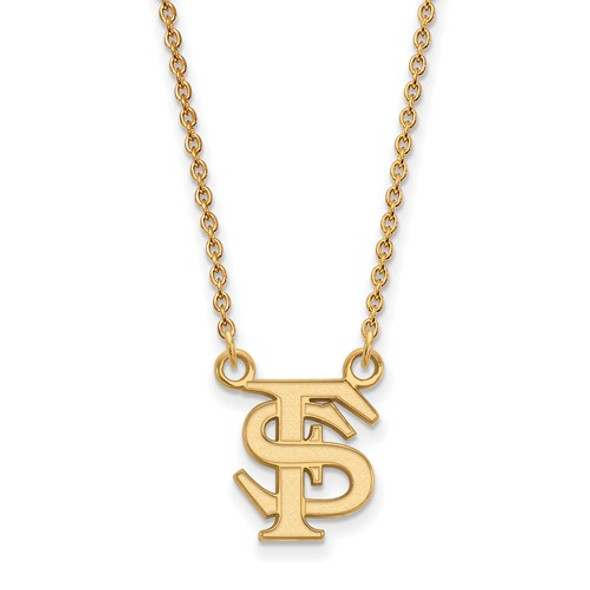Florida State FS Seminoles 14K Gold Necklace | Logo Art | 4Y015FSU-18