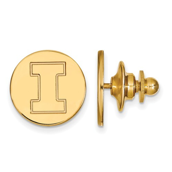 Illinois Fighting Illini I Logo 14K Gold Lapel Pin | Logo Art | 4Y011UIL
