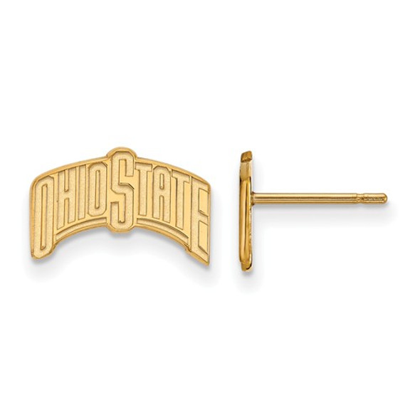 Ohio State Buckeyes OSU 14K Gold Post Earrings | Logo Art | 4Y072OSU