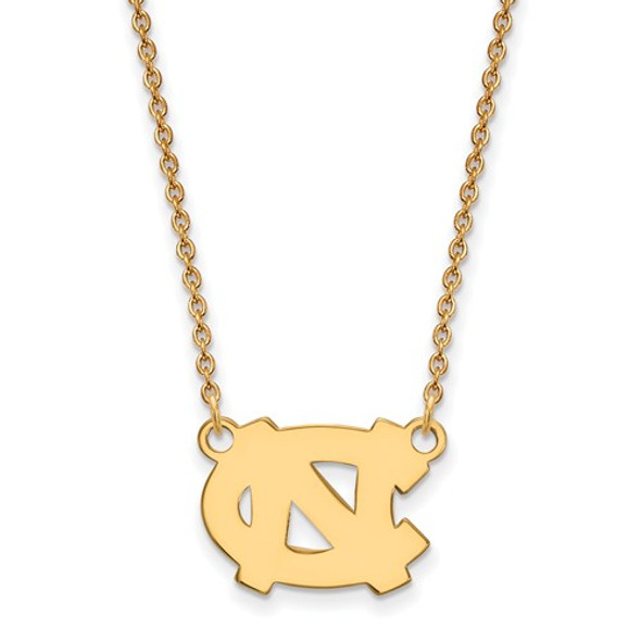 UNC Tarheels Logo 14K Gold Pendant Necklace | Logo Art | 4Y014UNC-18