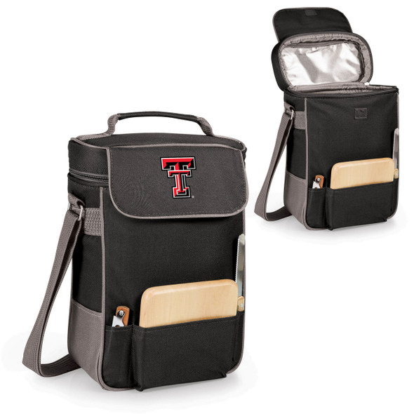Texas Tech Red Raiders Duet Wine and Cheese Picnic Tote | Picnic Time | 623-04-175-572-0-2