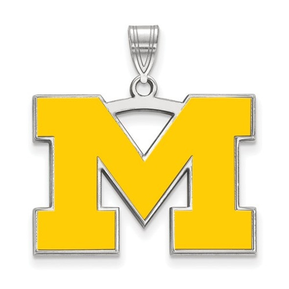 Michigan Wolverines M Enamel Pendant | Logo Art | SS029UM